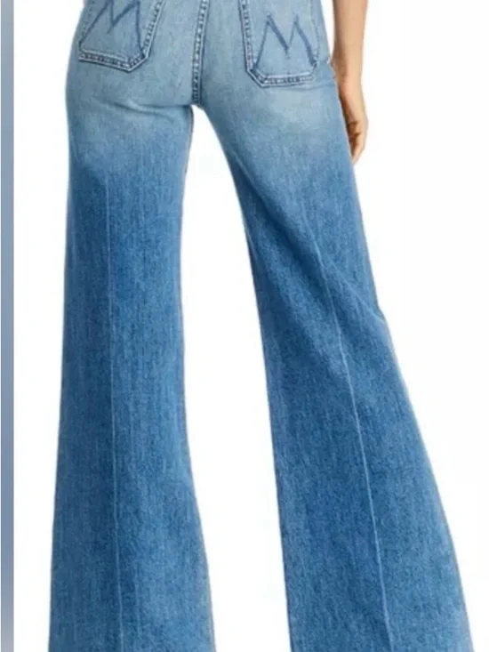 MOTHER Light Blue Wide-Leg Jeans - Picture 2 of 6